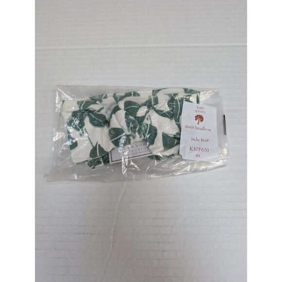 Jade Leaf Giant Headbow Kate Quinn Bamboo Headband Medium - Picture 1 of 3